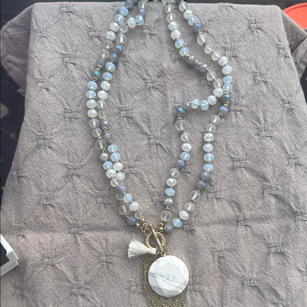 Elegant Park Lane Beaded Necklace with Tassel